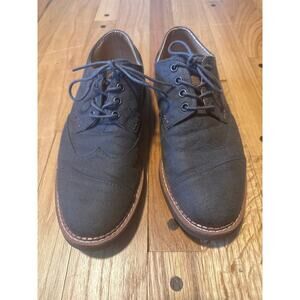 Tom’s Hard Sole Lace up Casual Dress Shoe Men’s  9.5 Canvas Shoes